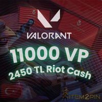 Valorant 11.000 VP -  2450 TL Riot Cash