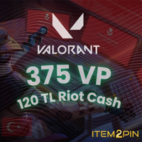Valorant 375 VP - 120 TL Riot Cash