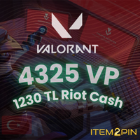 Valorant 4.325 VP -  1230 TL Riot Cash