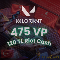 Valorant 475 VP - 120 TL Riot Cash