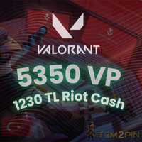 Valorant 5.350 VP -  1230 TL Riot Cash