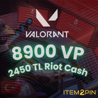 Valorant 8.900 VP -  2450 TL Riot Cash